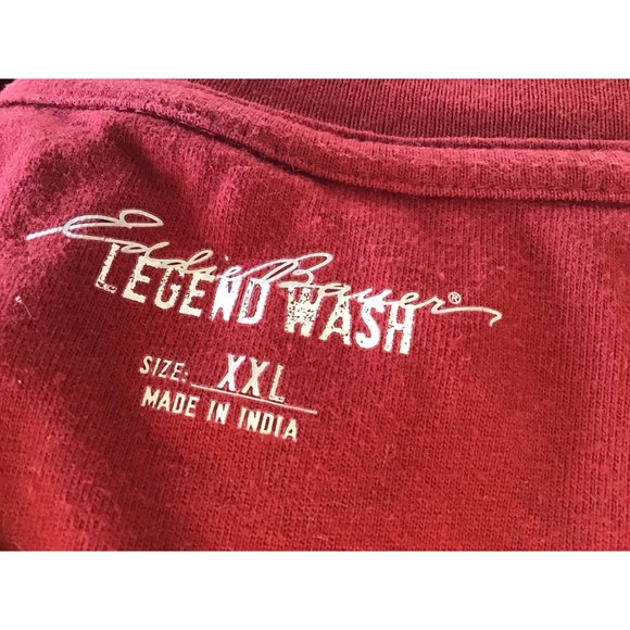 Eddie Bauer Shirt Henley Men's Blue, Red Legend Wash Long Sleeve Sz XXL Lot of 2 - Picture 5 of 5